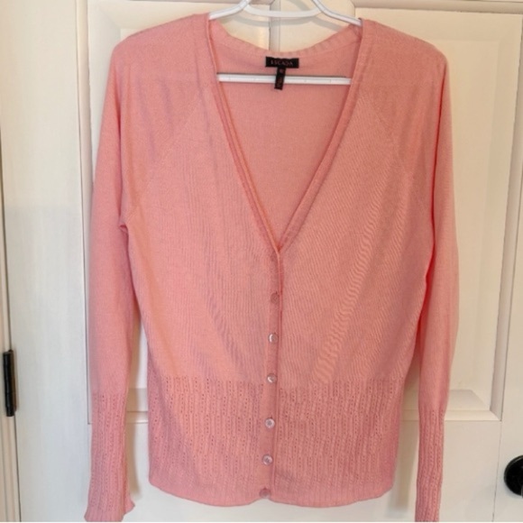 Escada Sweaters - Escada Silk Cashmere Cardigan Sweater Pink 45293